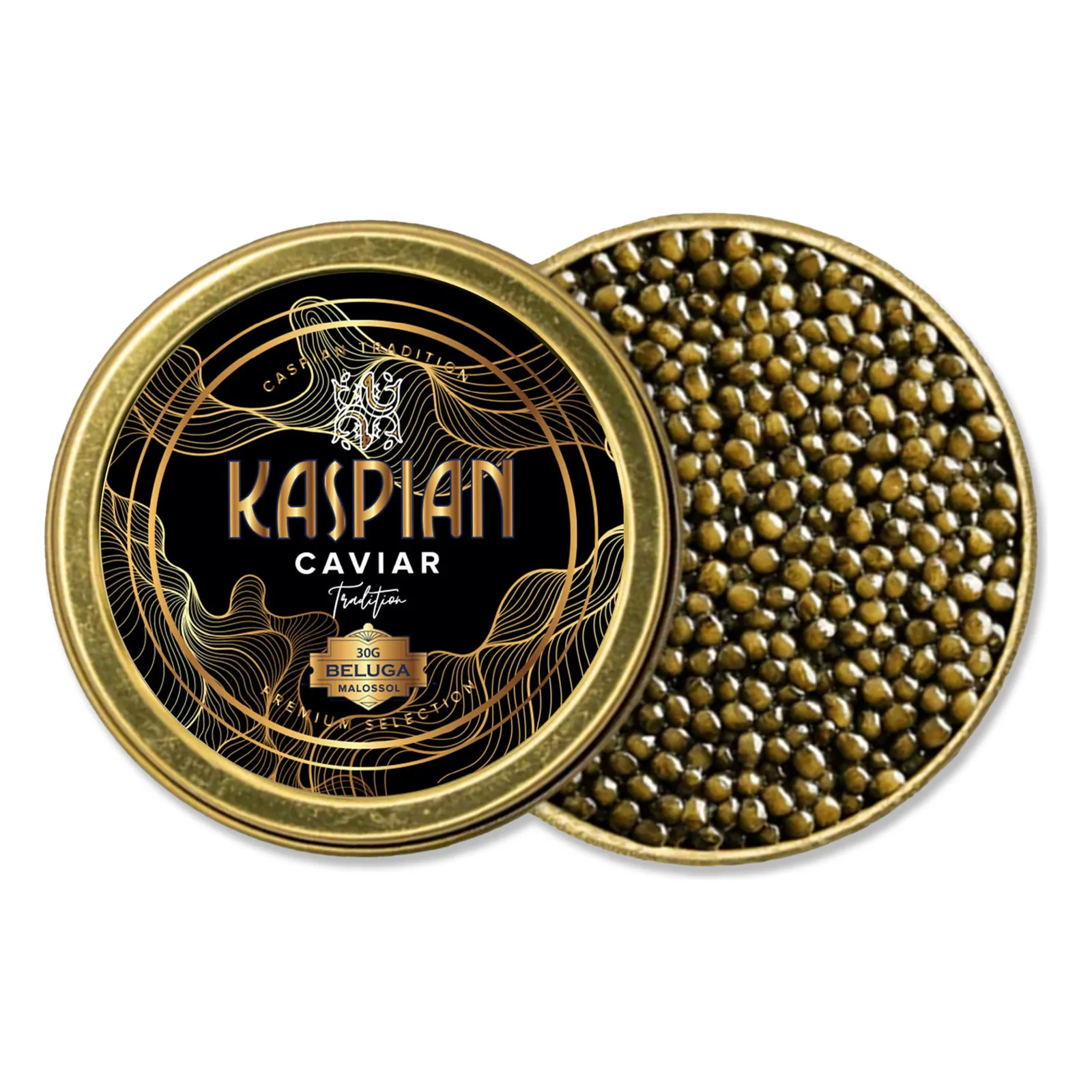 Икра чёрная белуги Kaspian