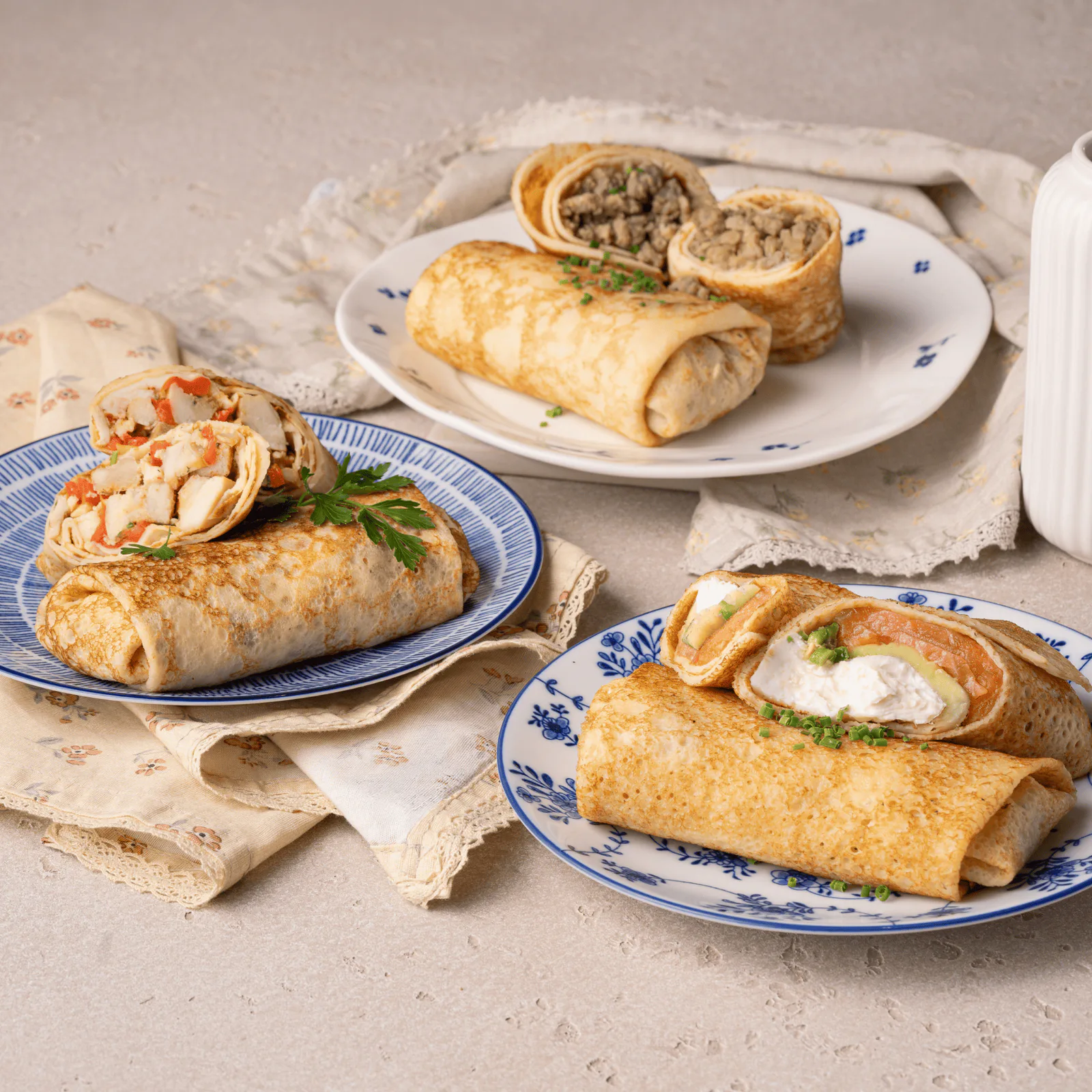 Savoury Blini Rolls (Crêpes)