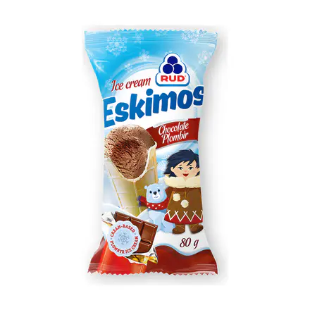 RUD Eskimos Chocolate Plombir Cone