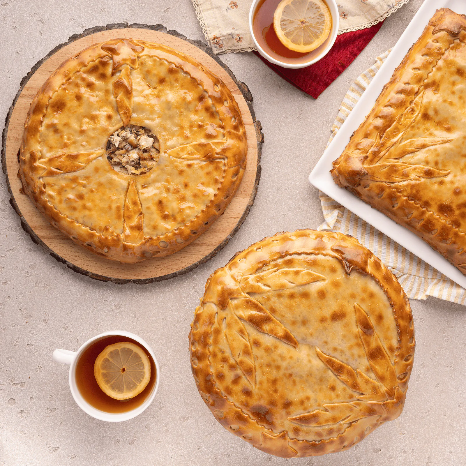 Savoury Pirogi (Large Russian Pies)