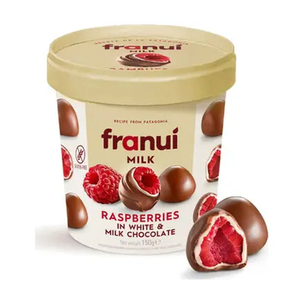 Franui Raspberries in Milk Chocolate