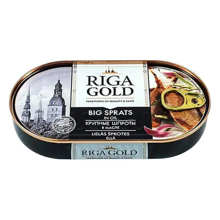 Riga Gold Big Smoked Sprats in Oil