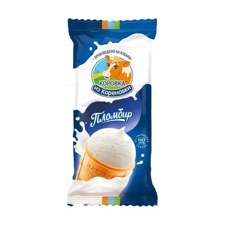 Korovka iz Korenovki Vanilla Plombir Cone