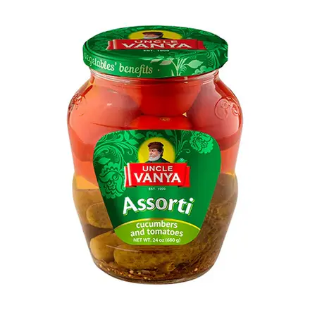 Uncle Vanya Pickled Cucumbers & Tomatoes